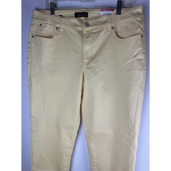 NWT Talbots Flawless Five Pocket Boyfriend Denim Jeans Yellow Women's Size 14 - Picture 4 of 7